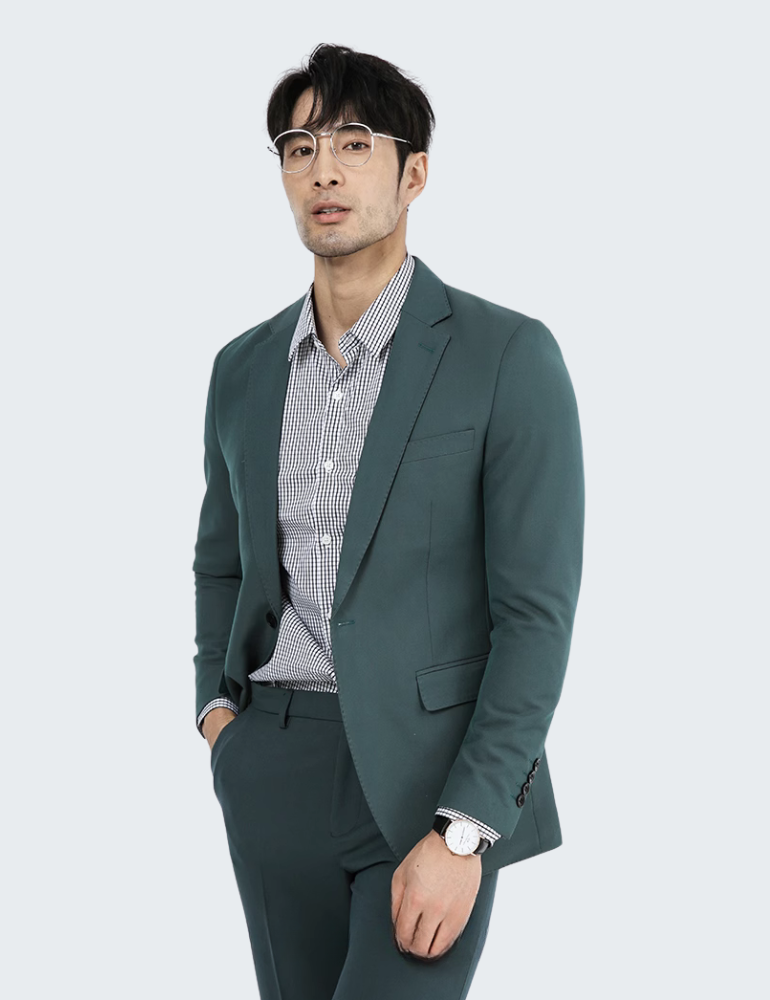 Slim-fit single-breasted formal suit