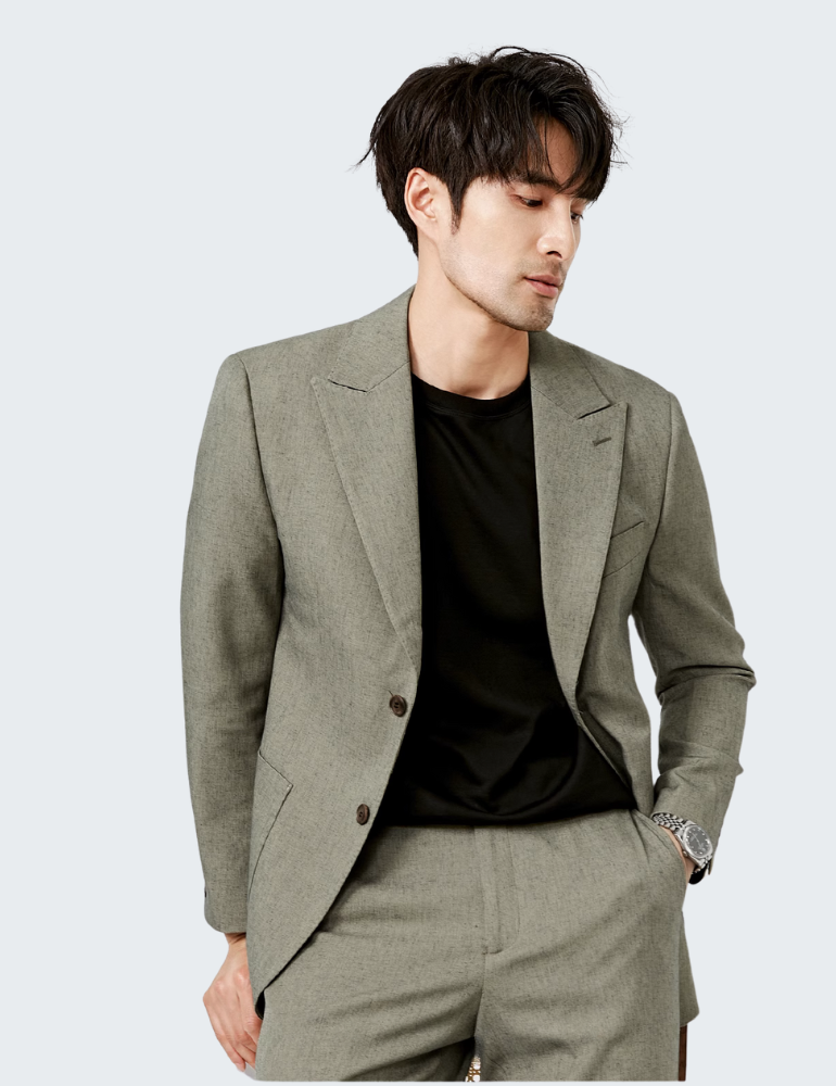 Business gentleman men's slim-fit suit