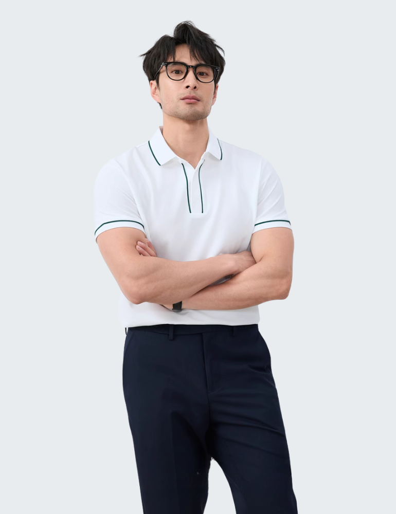 轻熟风翻领休闲夏季新款polo衫