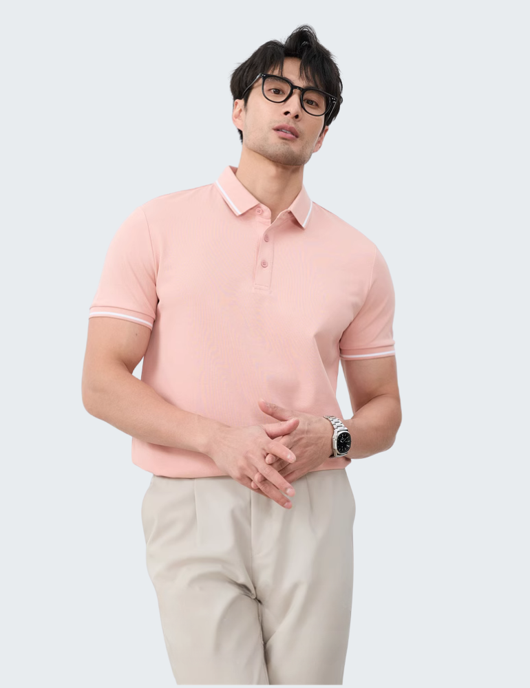 短袖polo衫男款翻领休闲长绒棉