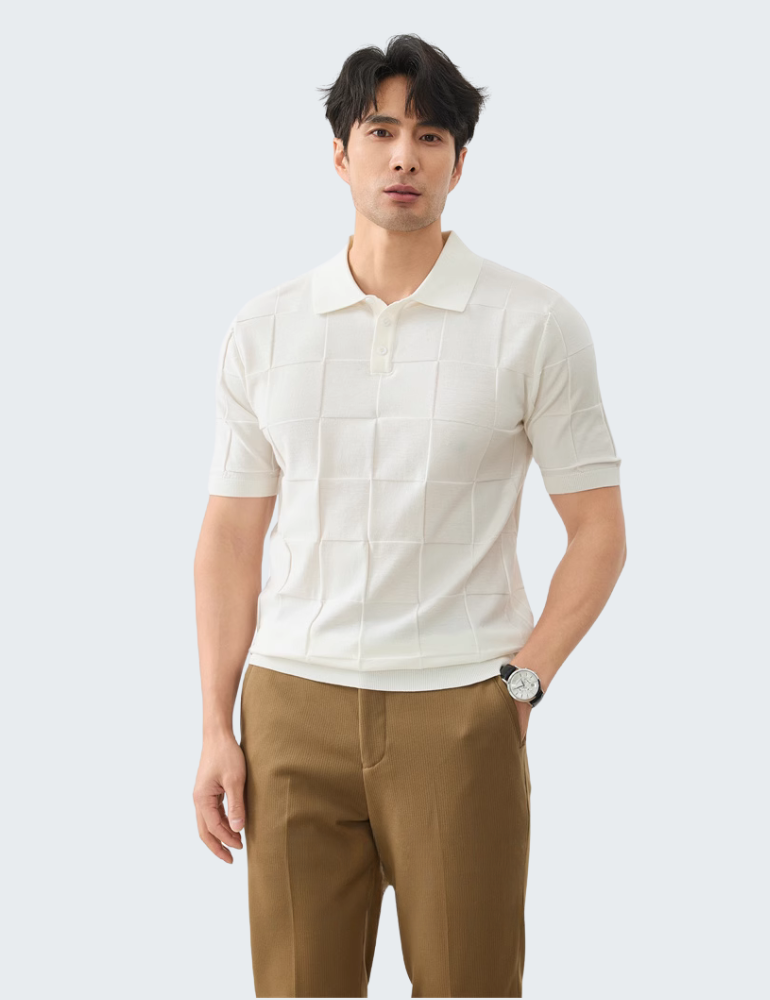 翻领透气莱赛尔冰丝T恤